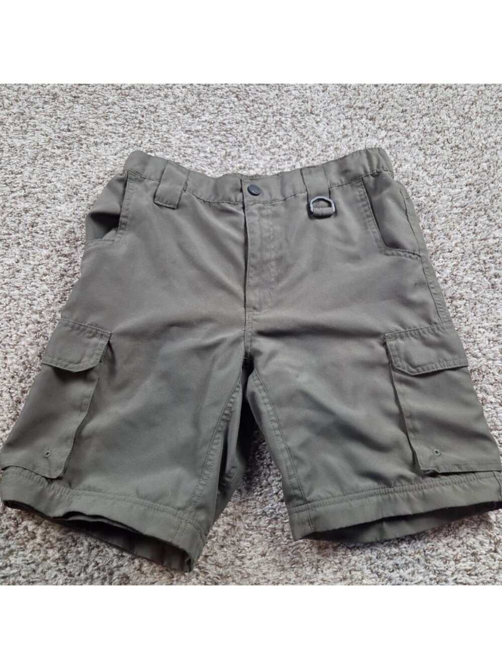 Boy Scouts Of America Shorts Boys Large Green Cargo Uniform Nylon READ*